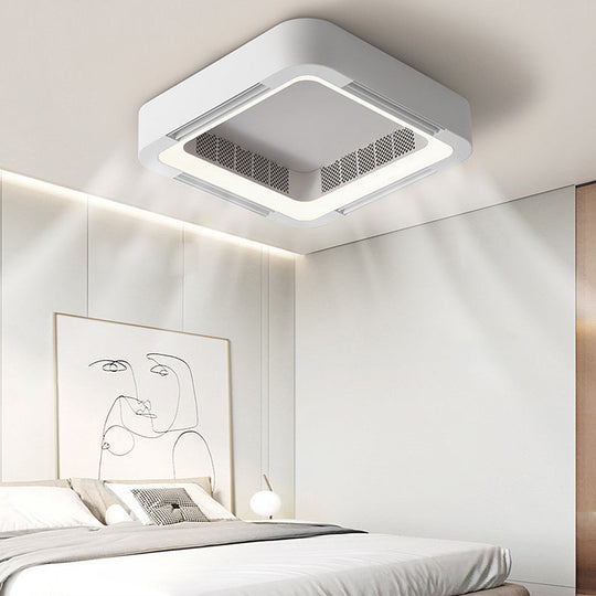 Modern Bladeless Inverter Ceiling Fan with LED Chandelier Light