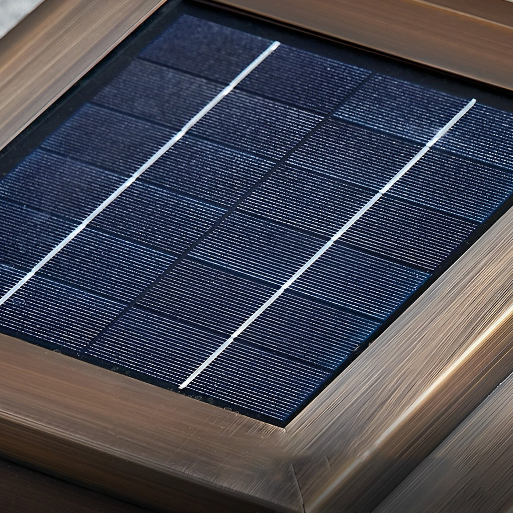 Square Solar Powered Waterproof Fence Post Lights with Remote