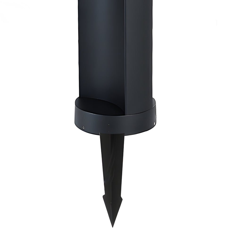 Modern Cylinder LED Outdoor Lawn Lamp Solar or Hardwired