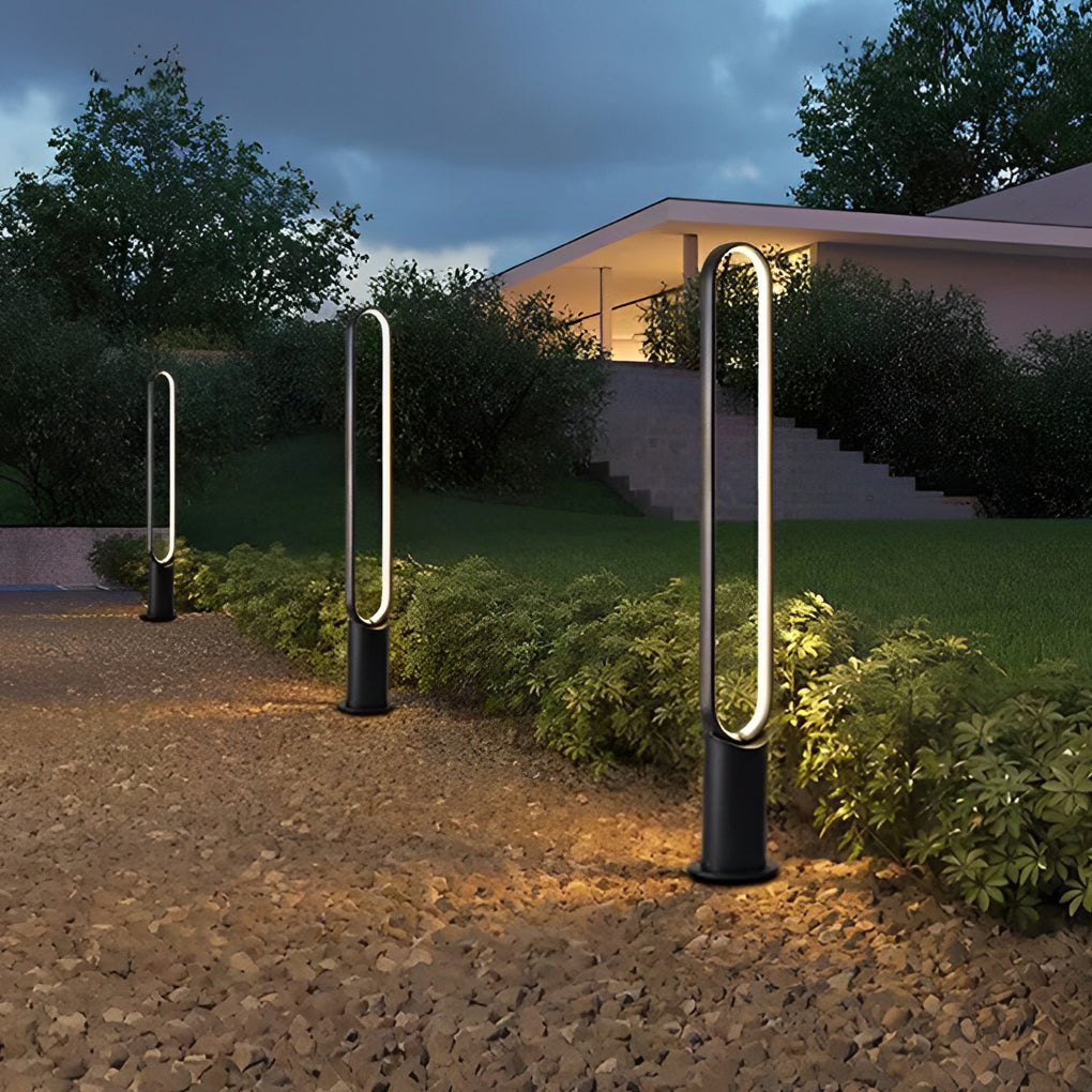 Modern Long Linear LED Solar Pathway Light