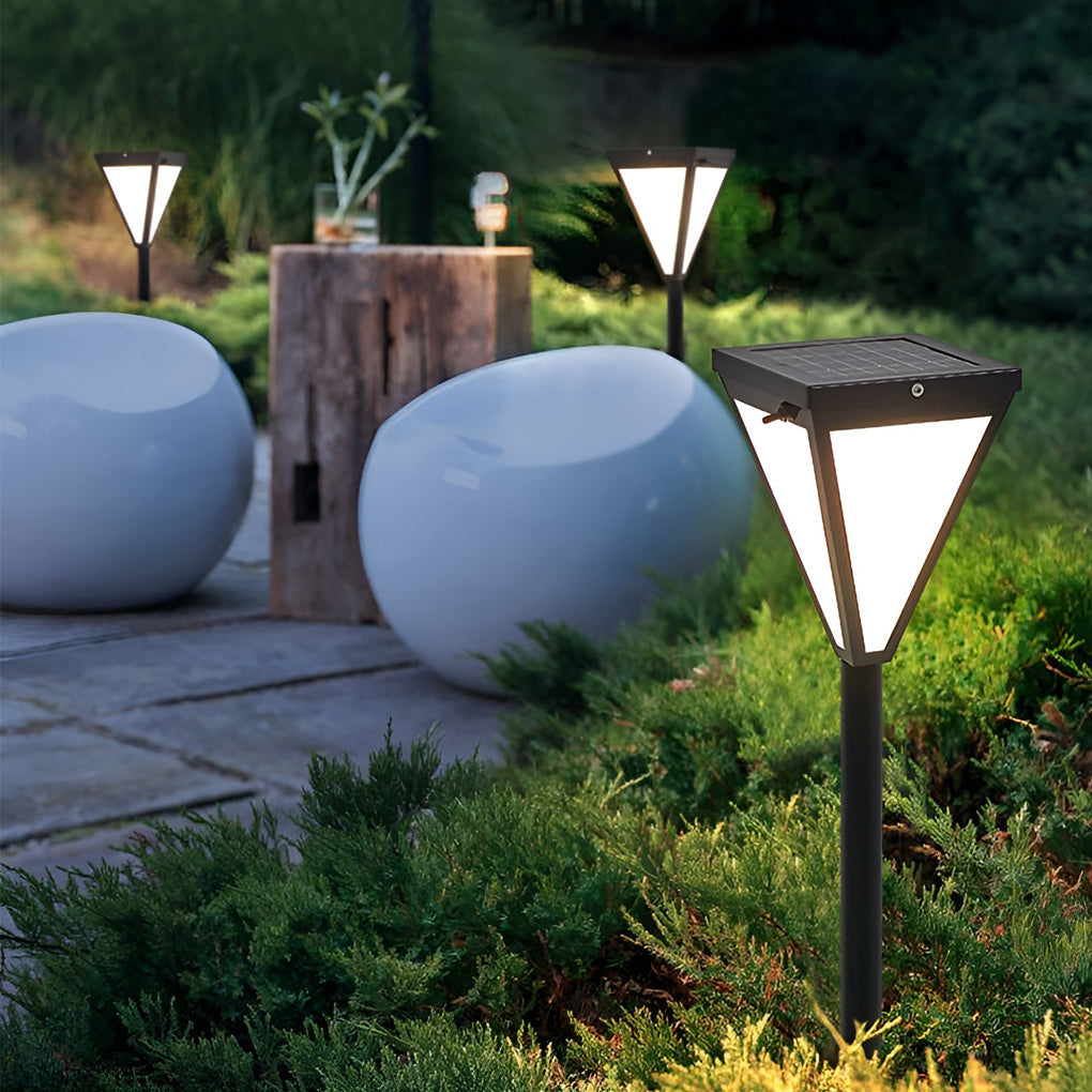 Sleek Solar LED Outdoor Pathway Post Light Waterproof