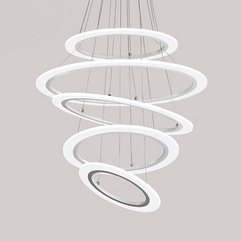 Modern LED Acrylic Triangle Ceiling Pendant Light Fixture - 1/2/3-Heads in Warm/White Light