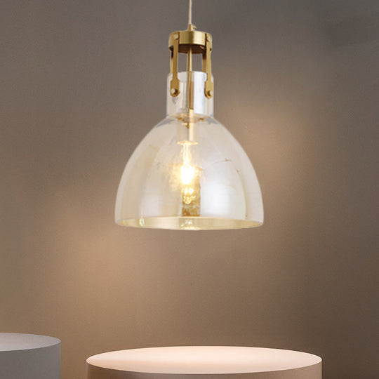 Cognac Glass Pendant: Modern Drop Ceiling Lamp, Ideal for Dining Room Suspension