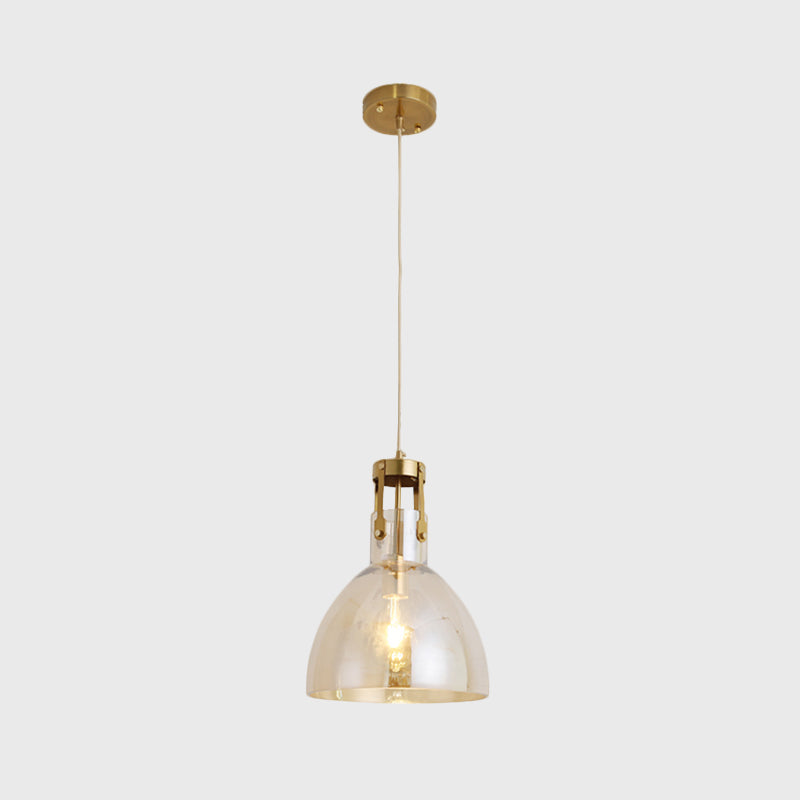 Cognac Glass Pendant: Modern Drop Ceiling Lamp, Ideal for Dining Room Suspension