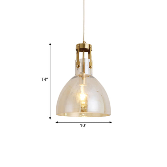 Cognac Glass Pendant: Modern Drop Ceiling Lamp, Ideal for Dining Room Suspension