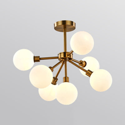 Modern White/Smoke Glass Bubble Pendant Light with 7/9 Lights - Perfect for Restaurants