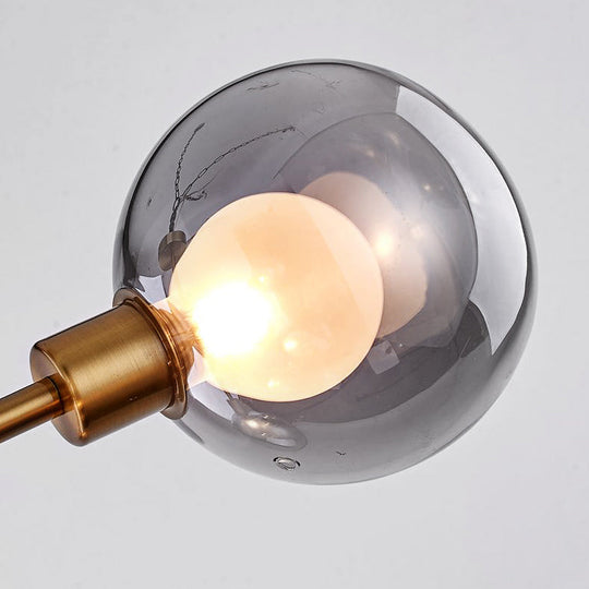 Modern White/Smoke Glass Bubble Pendant Light with 7/9 Lights - Perfect for Restaurants