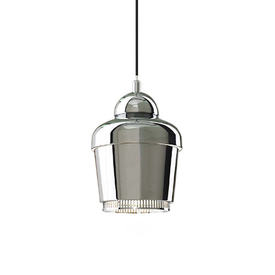 Modern Black/White/Chrome Jar Pendant Ceiling Light - Stylish Iron Hanging Pendant Light