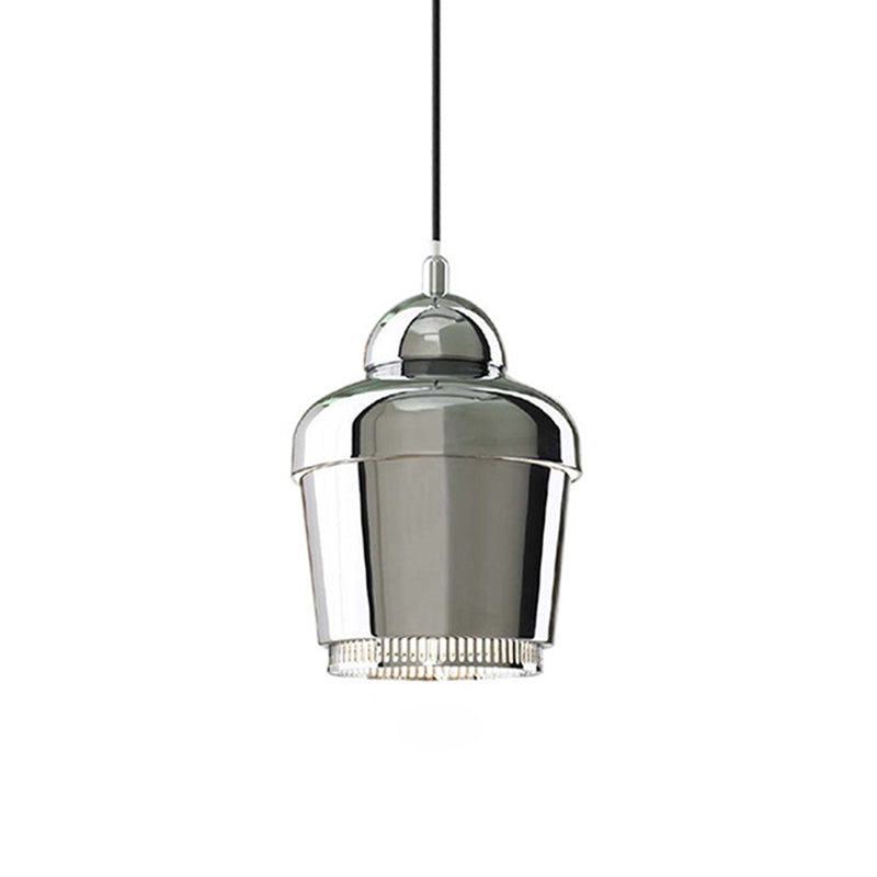 Modern Black/White/Chrome Jar Pendant Ceiling Light - Stylish Iron Hanging Pendant Light