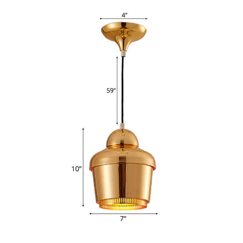 Modern Black/White/Chrome Jar Pendant Ceiling Light - Stylish Iron Hanging Pendant Light