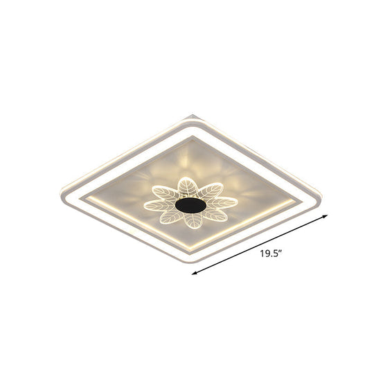 LED Kids Bedroom Ceiling Light with Whimsical Windmill/Flower Design - Black/White