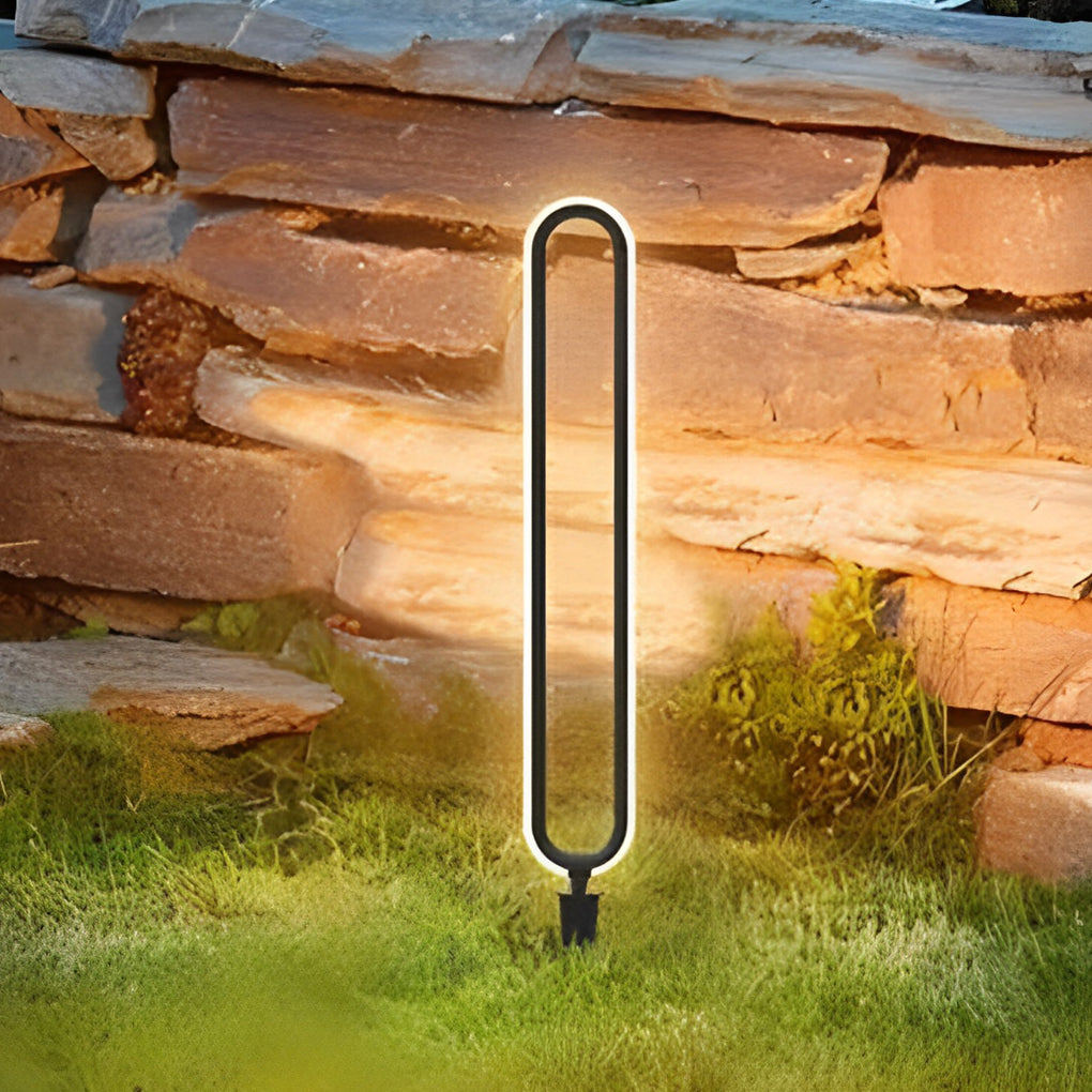 Modern Long Linear LED Solar Pathway Light