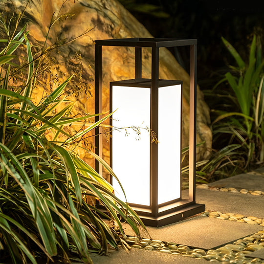 Outdoor Waterproof LED Solar Fence Post Lights Modern Pillar Lamp