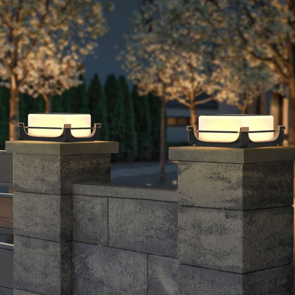 Waterproof LED Solar Deck Post Light Outdoor Fence Pillar Lamp