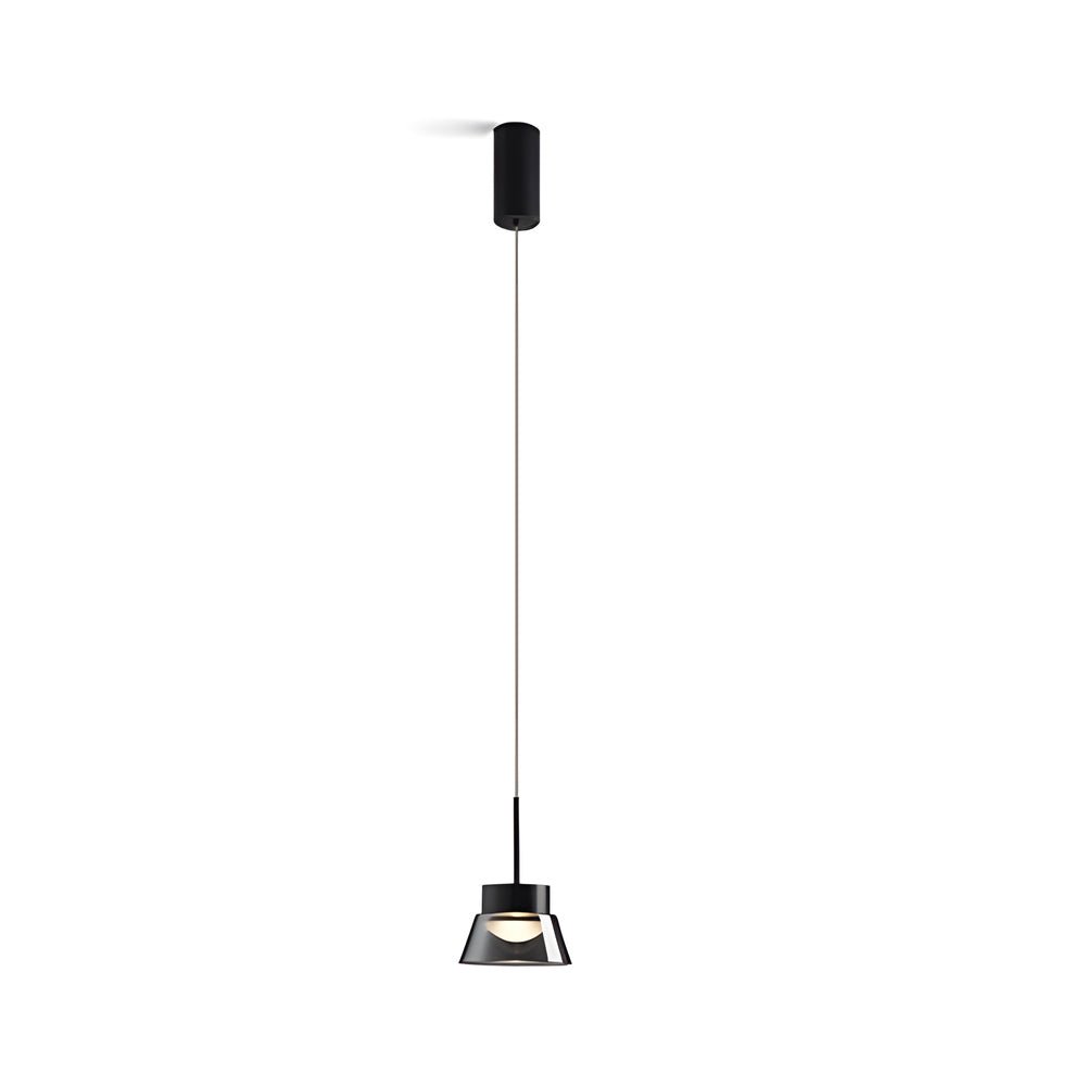 1 or 2 Light Smoked Gray Glass LED Pendant Light