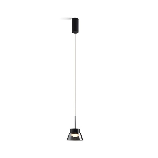1 or 2 Light Smoked Gray Glass LED Pendant Light