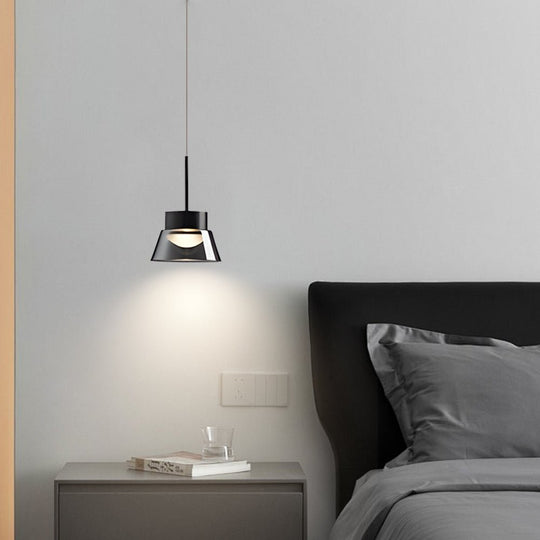 1 or 2 Light Smoked Gray Glass LED Pendant Light
