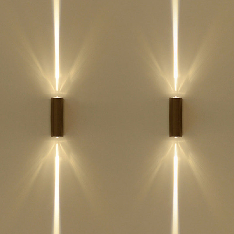 Simple Style Metallic Wall Sconce Light - 2 Lights, Black Finish, Warm/White Lighting for Hotel