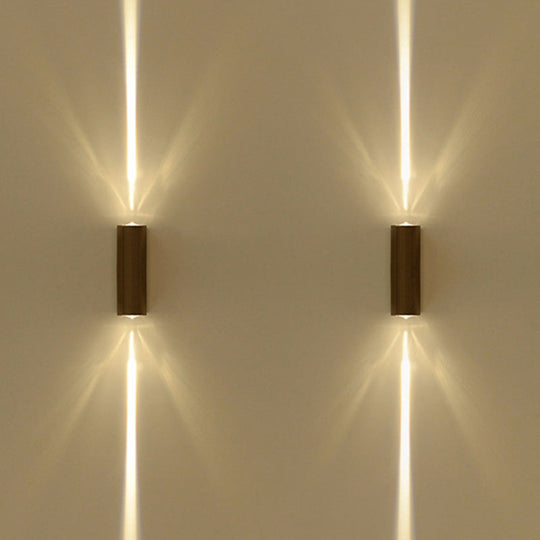 Simple Style Metallic Wall Sconce Light - 2 Lights, Black Finish, Warm/White Lighting for Hotel