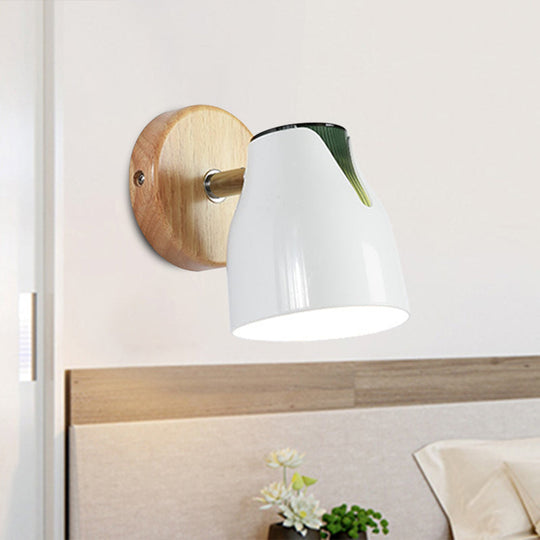 Modern Rotatable Wall Sconce Light with Metallic Bud Shade - Ideal for Kitchen and Cloth Shop