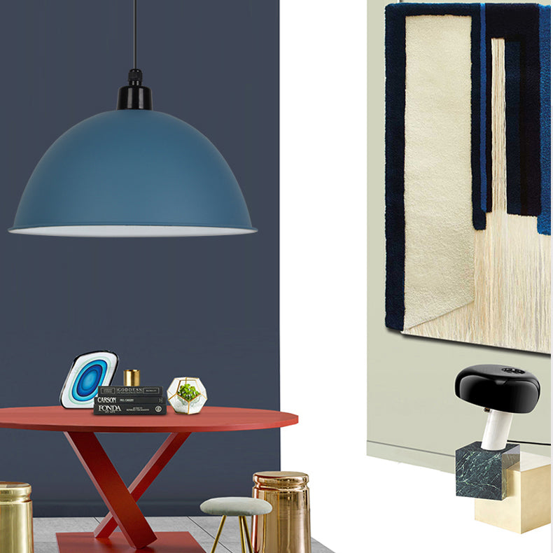 Nordic Gallery Café Aluminum Pendant Lamp: Stylish Bowl Hanging Light