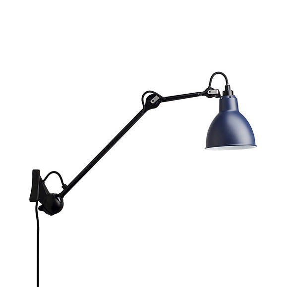 Modern Black/Gray Domed Wall Sconce Light with Adjustable Metallic Arm - 1 Head, 23.5"+8"/16"+8" Length