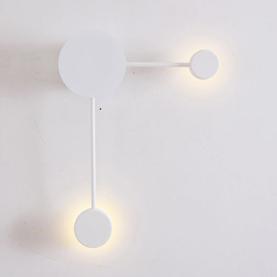 Modern Black/White Sputnik LED Wall Sconce Light Fixture with Acrylic Lamp Shades - 2/3/6 Lights in Warm/White