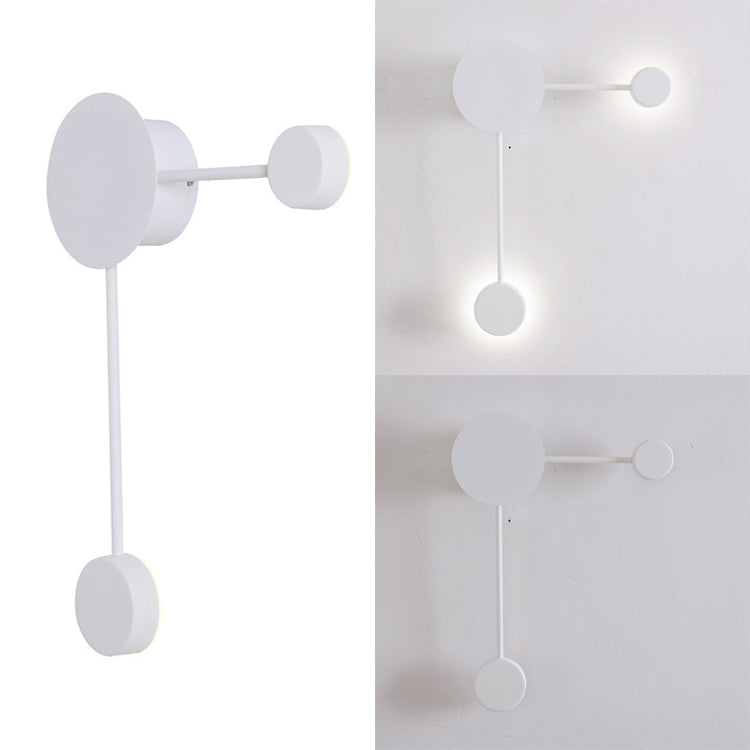 Modern Black/White Sputnik LED Wall Sconce Light Fixture with Acrylic Lamp Shades - 2/3/6 Lights in Warm/White