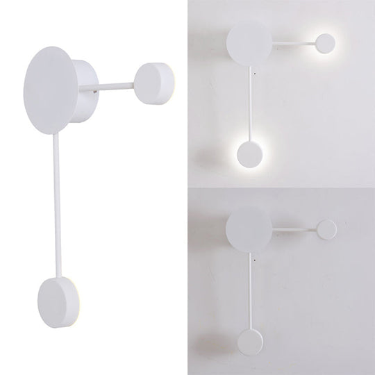 Modern Black/White Sputnik LED Wall Sconce Light Fixture with Acrylic Lamp Shades - 2/3/6 Lights in Warm/White
