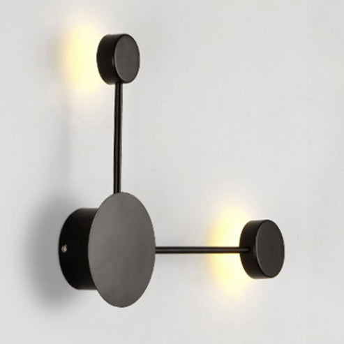Modern Black/White Sputnik LED Wall Sconce Light Fixture with Acrylic Lamp Shades - 2/3/6 Lights in Warm/White