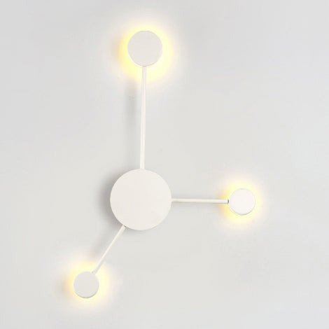 Modern Black/White Sputnik LED Wall Sconce Light Fixture with Acrylic Lamp Shades - 2/3/6 Lights in Warm/White