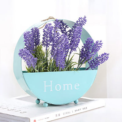 Nordic Flower/Plant Metal Wall Sconce with Hanging String Light for Restaurant Tea Shop