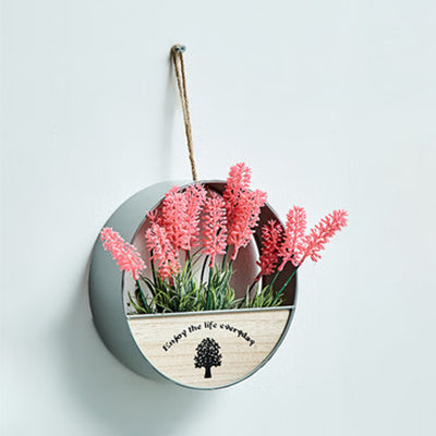 Nordic Flower/Plant String Light with Wood Circle/House Shelf - Perfect for Cafe and Tea Shop Ambience