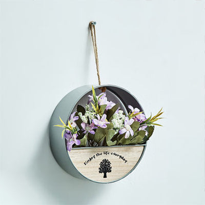 Nordic Flower/Plant String Light with Wood Circle/House Shelf - Perfect for Cafe and Tea Shop Ambience