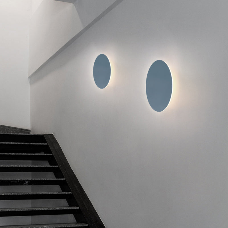 Macaron Metal Wall Sconce Light Fixture - 1 Light, White/Warm/Third Gear, Pink/Blue/Green