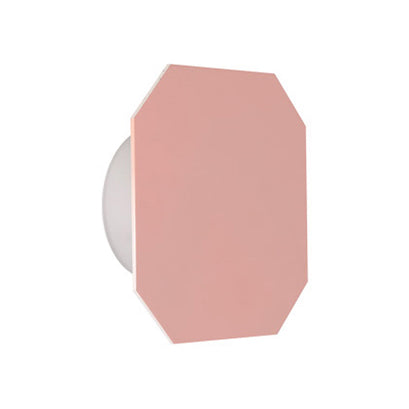 Macaron Metal Wall Sconce Light Fixture - 1 Light, White/Warm/Third Gear, Pink/Blue/Green