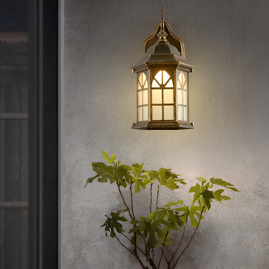 Retro Waterproof Dimmable Solar Wall Lamp with Remote Outdoor Sconce