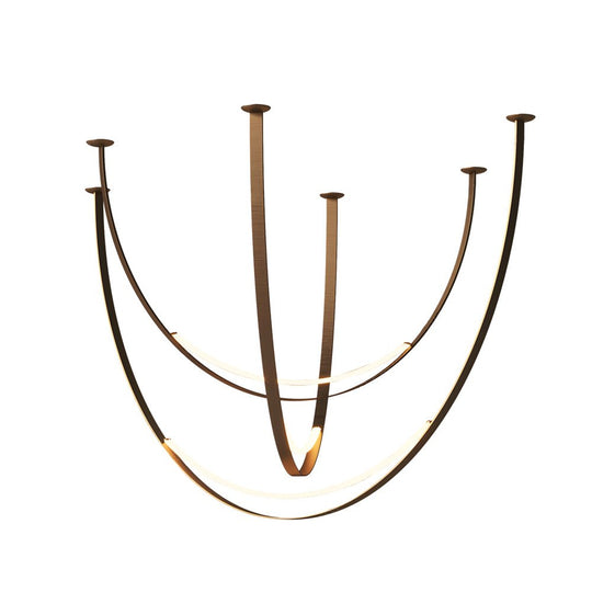 1/3 Leather Belts LED Pendant Light – Modern Staircase Chandelier