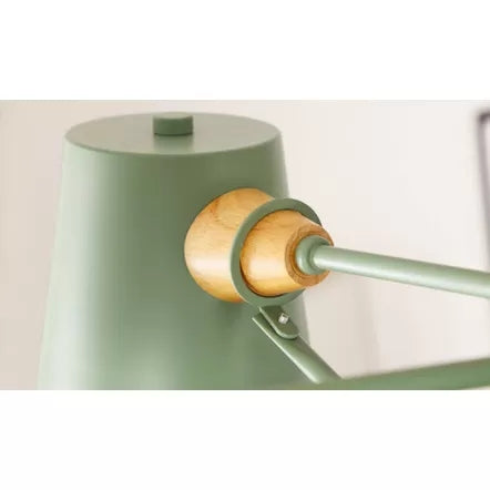 Kids' Wood Chandelier: Macaron Style Hanging Fixture for Bedroom with Rod and Tapered Shade