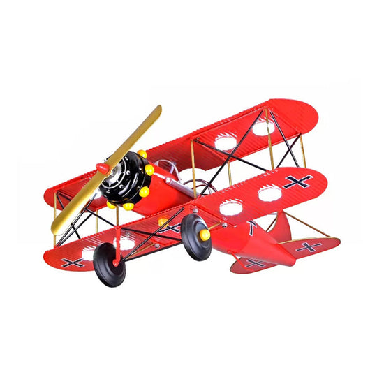 Modern 8-Light Biplane Chandelier for Boys Room - Large Hanging Light Fixture with Milk Glass Shade, L:25in W:27.5in H:8in