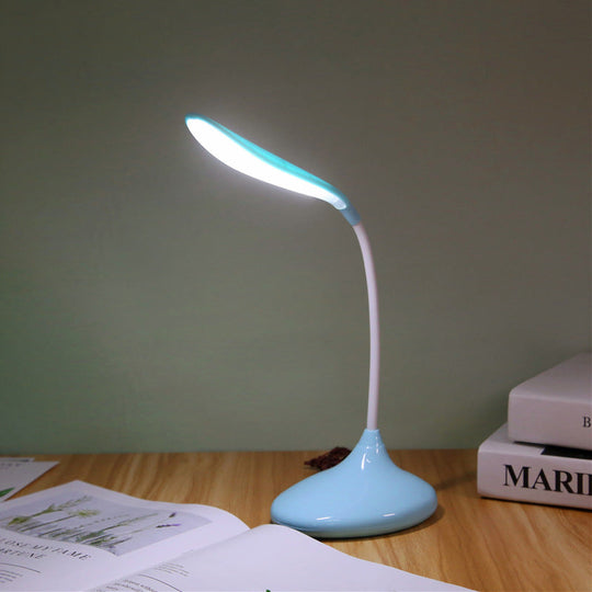Rotatable Arm LED Desk Lamp Blue/White with USB Charging - Ideal for Study and Reading