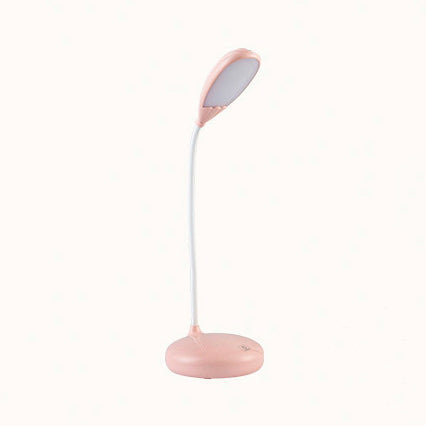 Flexible USB Rechargeable LED Desk Lamp with Touch Control Dimming - Blue/Pink/White, Ideal for Reading