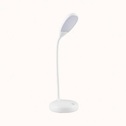 Flexible USB Rechargeable LED Desk Lamp with Touch Control Dimming - Blue/Pink/White, Ideal for Reading