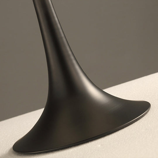 Modern Black/White Drum Shade Floor Lamp - 1-Light Aluminum Floor Light, 12"/16" Width - Ideal for Living Room