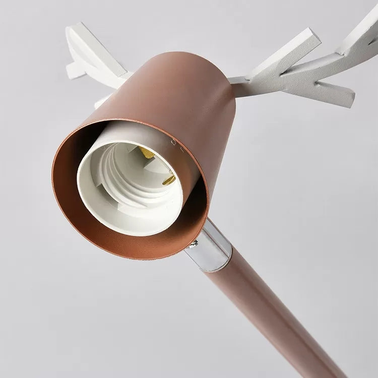 Contemporary Glass Ball Semi Flush Light Fixture for Children's Bedroom Ceiling – Features Antler Design