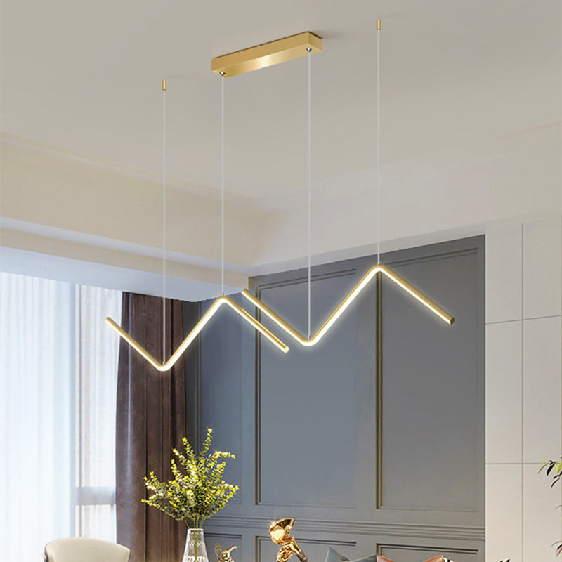 Metal Multi-Pendant Black/Gold LED Ceiling Light in Warm/White