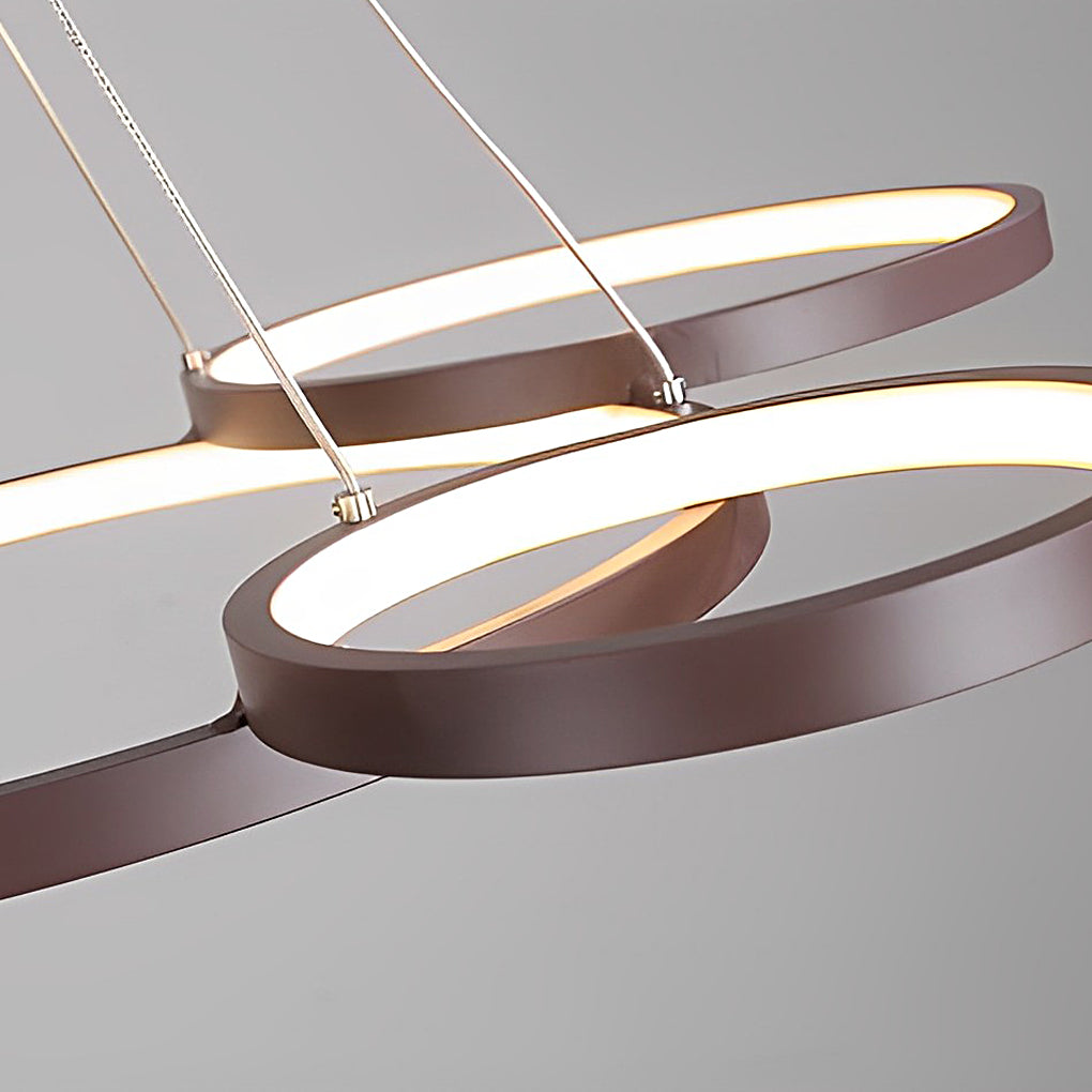 3 Rings Chandelier Dimmable Ceiling Light with Remote Control