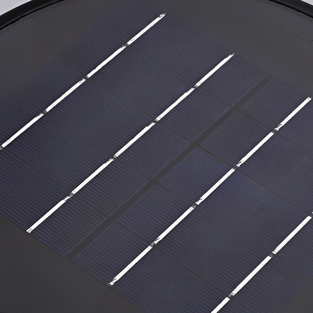 Round LED Solar Garden Light with Intelligent Light-Control & Waterproof Design