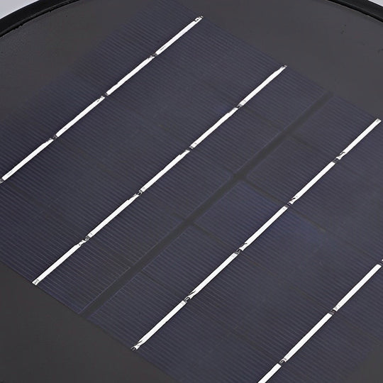 Round LED Solar Garden Light with Intelligent Light-Control & Waterproof Design