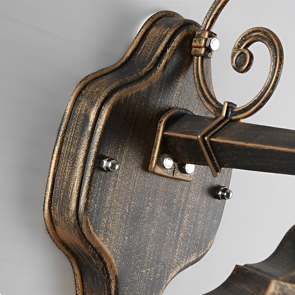 Retro Waterproof Dimmable Solar Wall Lamp with Remote Outdoor Sconce